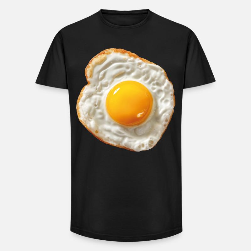 Spiegelei - Long Fit Männer T-Shirt - Schwarz