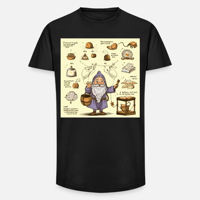 Alchemy Kitchen Wizard - Long Fit Men's T-Shirt - black