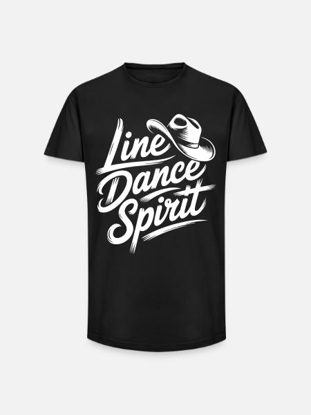 Line Dance Spirit: Western Rhythm - Long Fit Men's T-Shirt - black