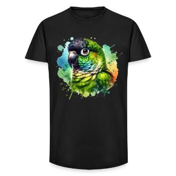 Nandaysittich Motiv - Long Fit Männer T-Shirt - Schwarz - Vorne - AI Model Male 185 light (185cm)