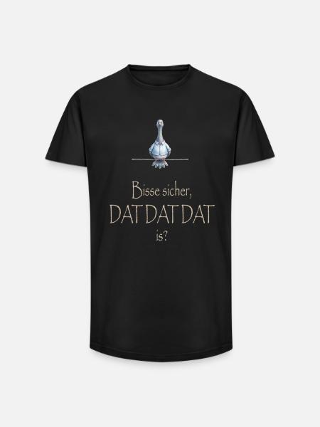 DAT DAT DAT - Long Fit Männer T-Shirt - Schwarz