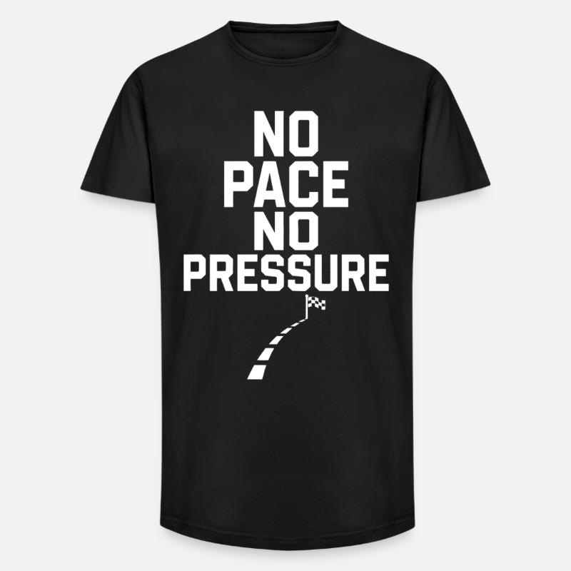 Pas de rythme, pas de pression - T-shirt coupe longue homme - noir