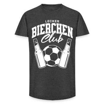 Lecker Bierchen Club Fußball  - Long Fit Männer T-Shirt - Anthrazit - Vorne - AI Model Male 185 light (185cm)