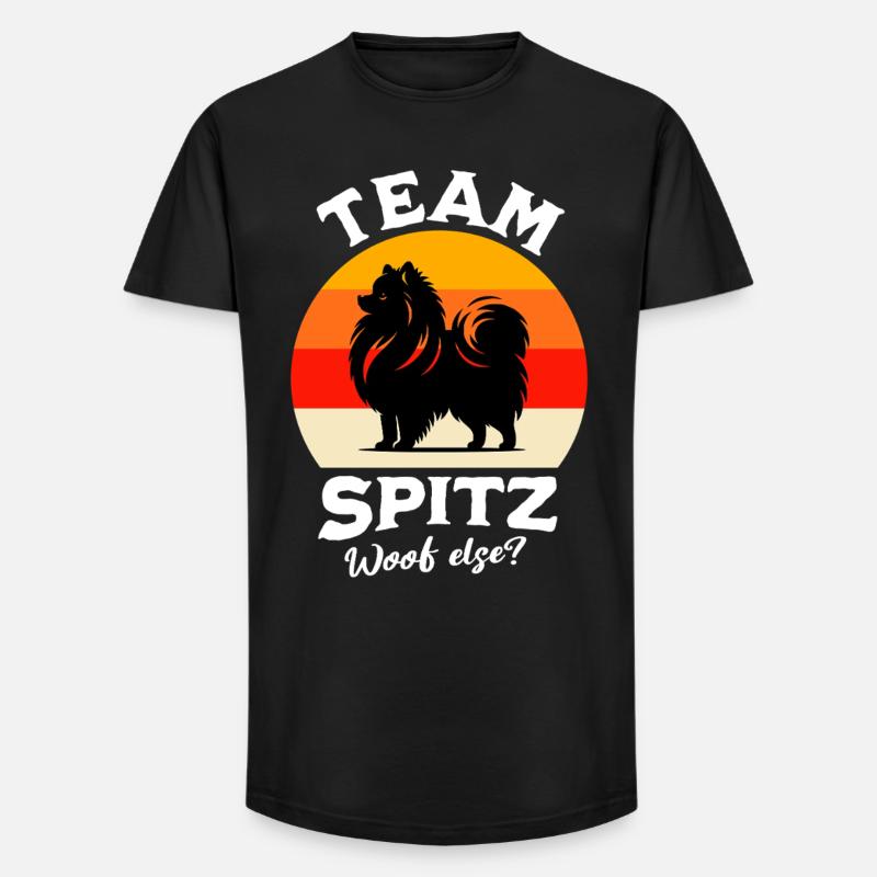 Team Spitz - Long Fit Männer T-Shirt - Schwarz