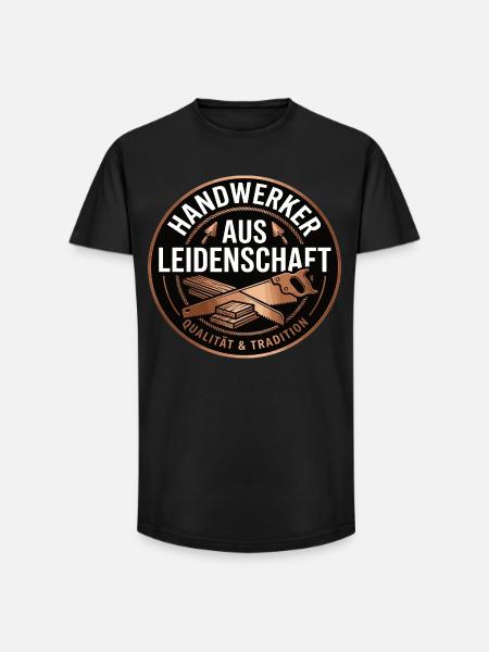Handwerker Leidenschaft Qualität Tradition - Long Fit Männer T-Shirt - Schwarz