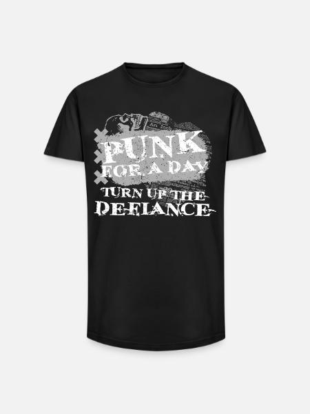Punk For A Day - Long Fit Men's T-Shirt - black