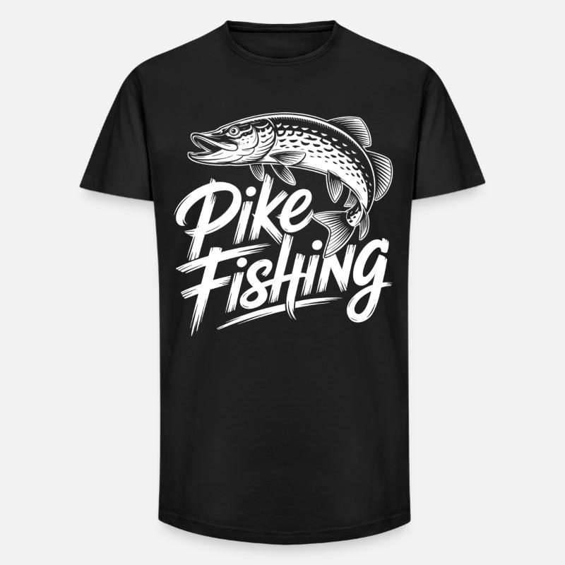 Springender Hecht - Long Fit Männer T-Shirt - Schwarz