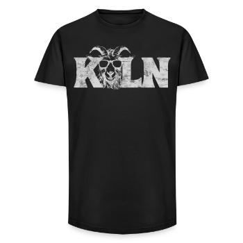 Geissbock köln schriftzug - Long Fit Männer T-Shirt - Schwarz - Vorne - AI Model Male 185 light (185cm)
