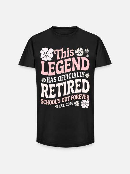 Lehrer-Ruhestandsgeschenke für Lehrer Ruhestand - Long Fit Männer T-Shirt - Schwarz