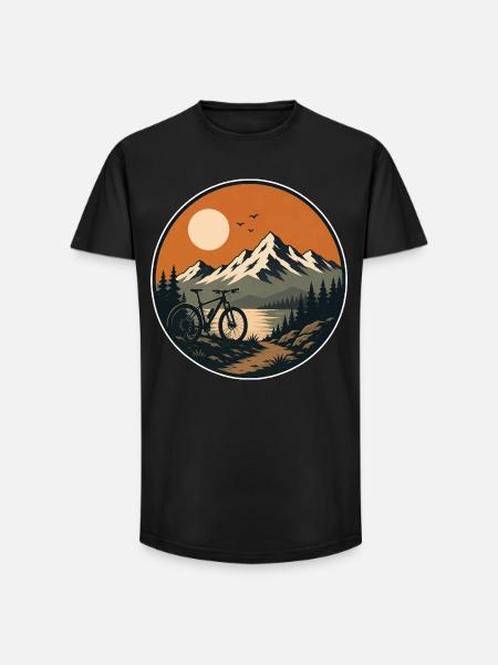 Vélo Mountain Lake Sunset - T-shirt coupe longue homme - noir