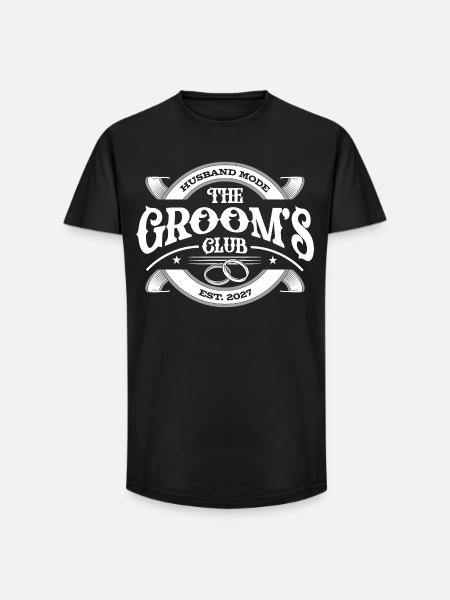 The Grooms Club - Long Fit Men's T-Shirt - black