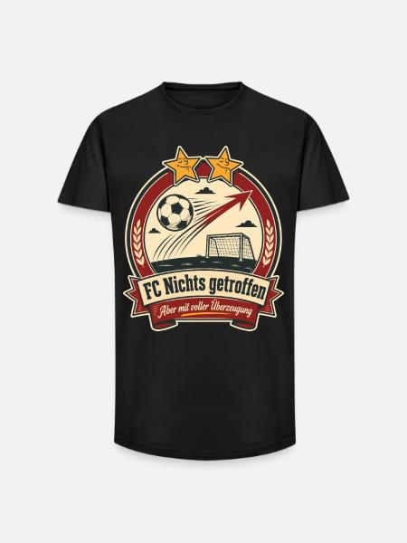 FC Nichts getroffen - Long Fit Männer T-Shirt - Schwarz