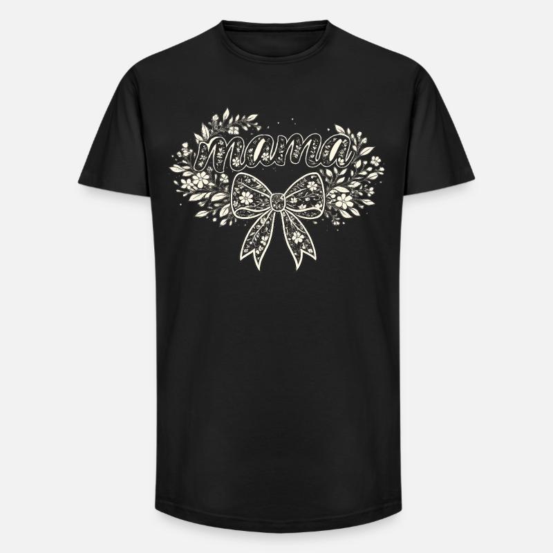 Mom Gift: Retro Mama Visual - Long Fit Men's T-Shirt - black