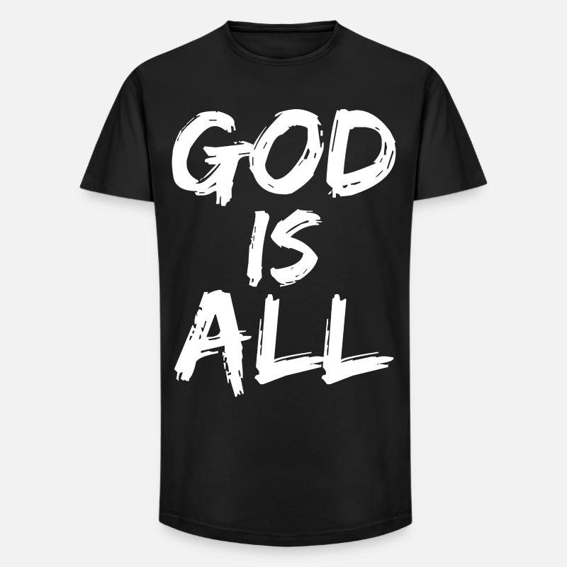 god is all - Long Fit Männer T-Shirt - Schwarz