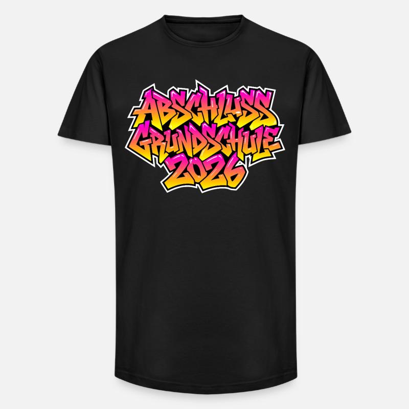 Elementary School Graduation 2026 Graffiti - Long Fit Men's T-Shirt - black