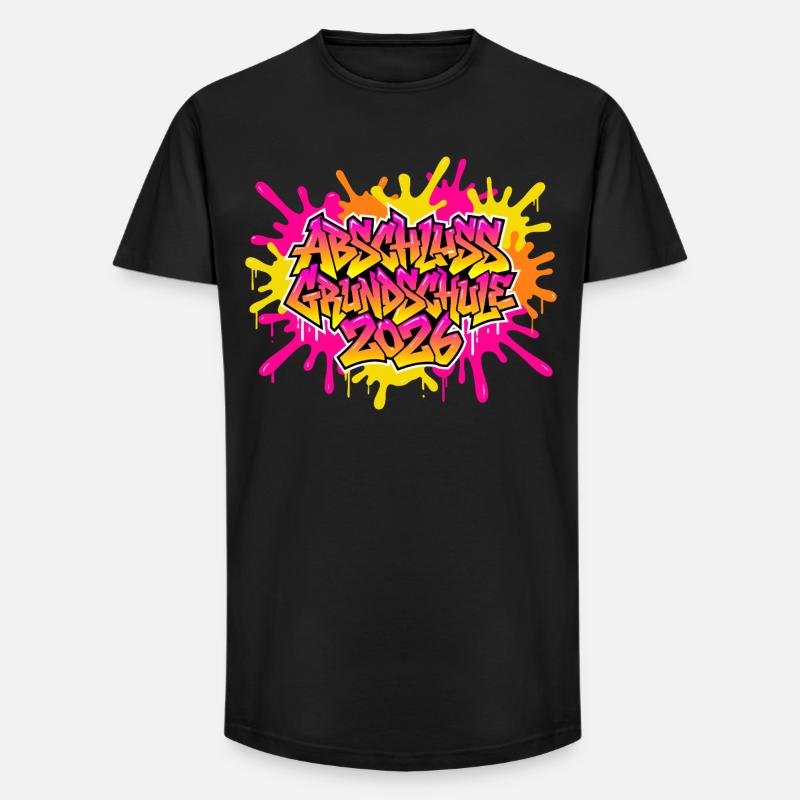 Elementary School Graduation 2026 Graffiti - Long Fit Men's T-Shirt - black