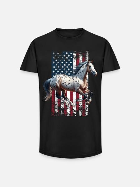 Appaloosa US Appaloosa - Long Fit Men's T-Shirt - black