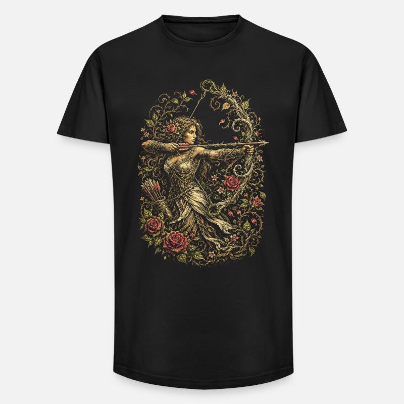 Bogenschießen Bogenschütze - Long Fit Männer T-Shirt - Schwarz