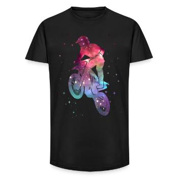 Motocross Dirt Bike Dirt Bike Space Kids - T-shirt coupe longue homme - noir - Devant - AI Model Male 185 light (185cm)
