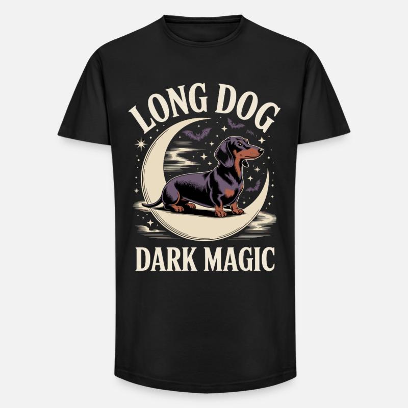 Dark Magic Dackel - Long Fit Männer T-Shirt - Schwarz