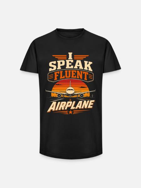 Flugzeug Mechanik Technik Und Luftfahrt - Long Fit Männer T-Shirt - Schwarz