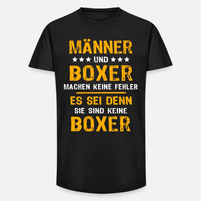 Boxer Boxen - Long Fit Männer T-Shirt - Schwarz