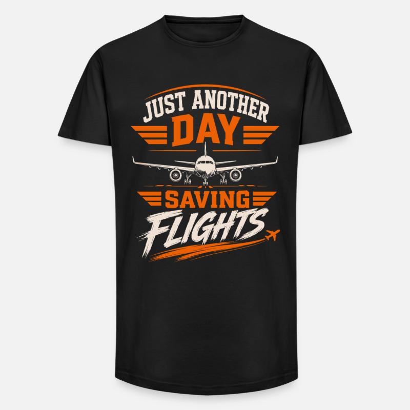 Luftfahrt Technik Wartung Flugzeug Profi - Long Fit Männer T-Shirt - Schwarz