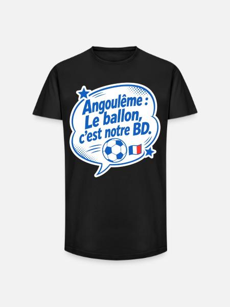 Angoulême BD Foot - Long Fit Männer T-Shirt - Schwarz
