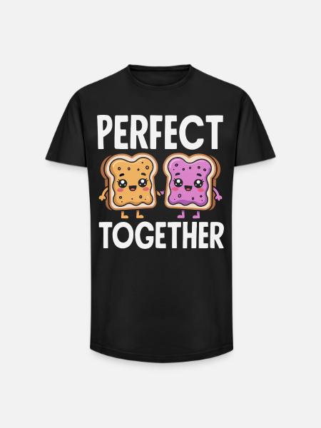 Peanut Butter & Jam Partner Look Design - Long Fit Men's T-Shirt - black