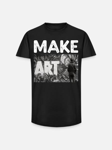 Make Art - Long Fit Men's T-Shirt - black