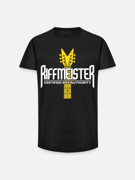 Riffmeister Guitar - Long Fit Men's T-Shirt - black