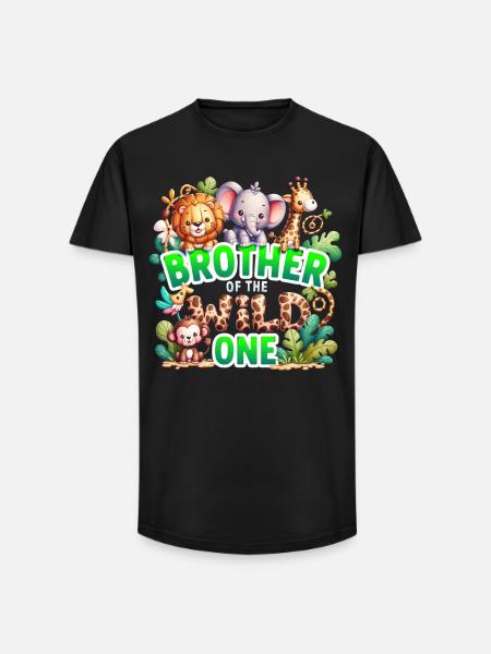 Frère du Sauvage - T-shirt coupe longue homme - noir