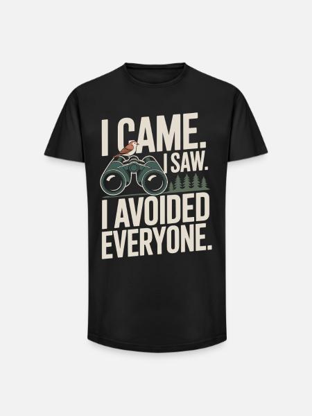 I came, saw, I avoided everyone - Long Fit Men's T-Shirt - black