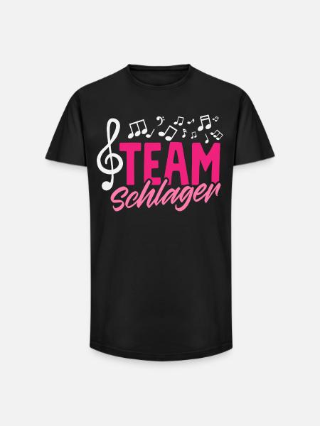 Équipe Schlager Music Party Groups - T-shirt coupe longue homme - noir