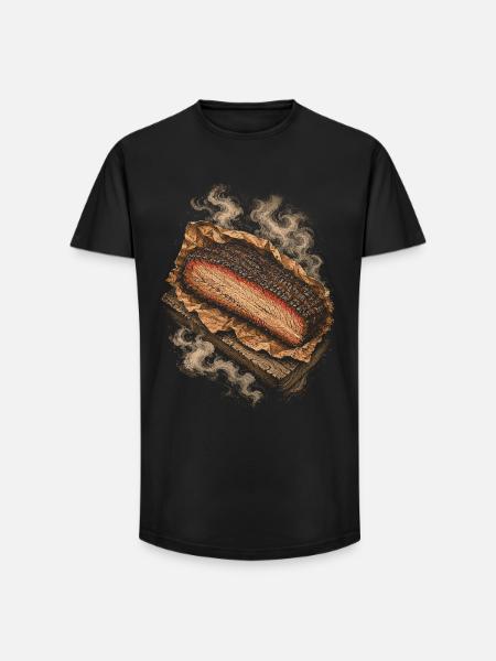 Concours de BBQ - T-shirt coupe longue homme - noir