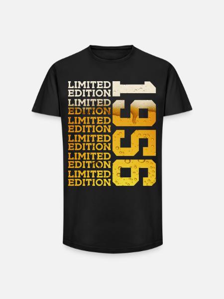 LIMITED EDITION 1956 BEER 70TH BIRTHDAY - Long Fit Men's T-Shirt - black