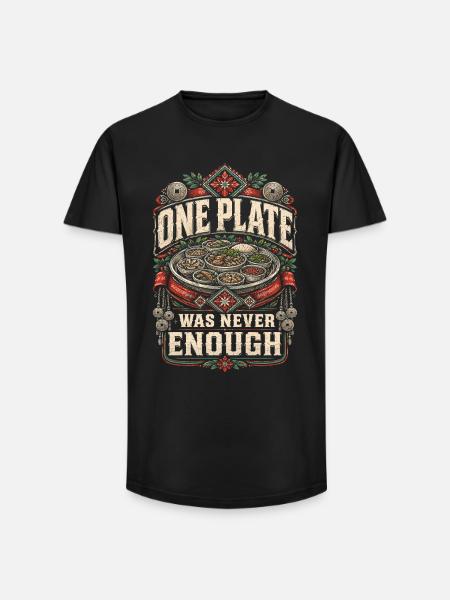 Hmong One Plate Was Never Enough - Long Fit Men's T-Shirt - black