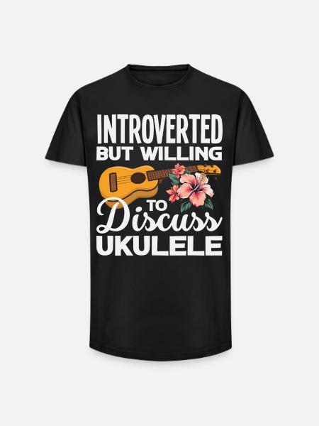 Funny Ukulele Designs and Sayings - Long Fit Men's T-Shirt - black