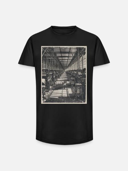 Lost Places Fox Retro Industria Crimini Animali - T-shirt uomo a vestibilità lunga - nero