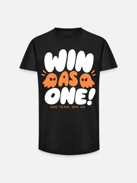Win as One Gaming Team - Long Fit Men's T-Shirt - black