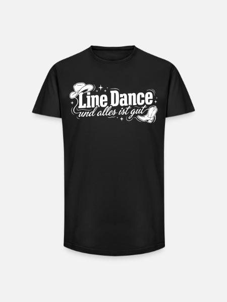 Line Dance: Alles ist gut - Long Fit Männer T-Shirt - Schwarz