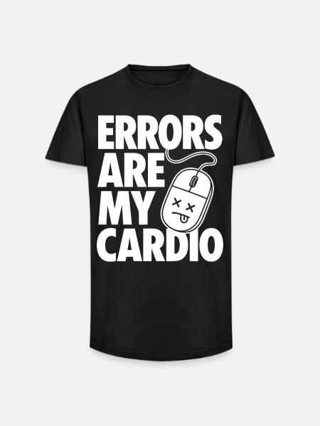 Errors Are My Cardio Programmer - Long Fit Men's T-Shirt - black
