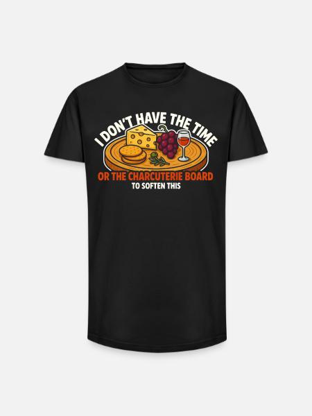 Charcuterie pressée - T-shirt coupe longue homme - noir