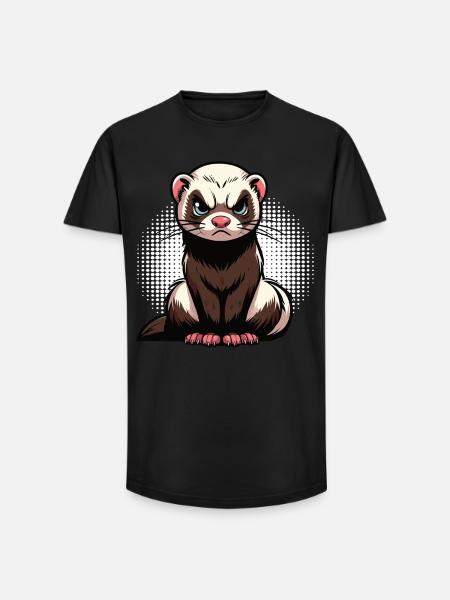 Frettchen Frettchenhalter Frettchenbesitzer - Long Fit Männer T-Shirt - Schwarz
