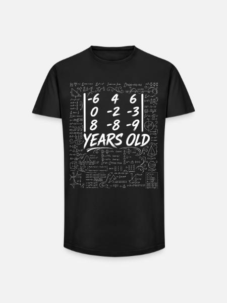 36. Jubiläum Determinantenmatrix-Mathematik-Nerd lustig - Long Fit Männer T-Shirt - Schwarz