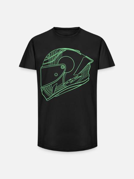 Helm - Long Fit Männer T-Shirt - Schwarz
