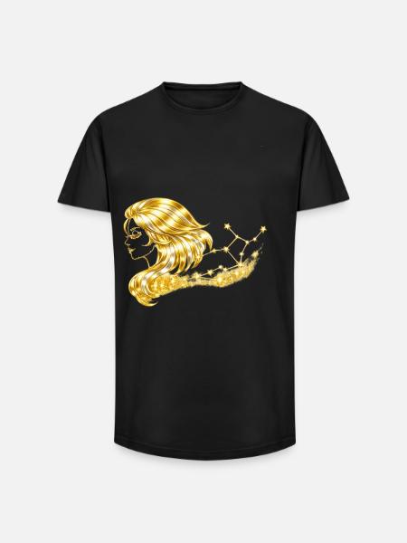 Zodiac sign Virgo - Long Fit Men's T-Shirt - black