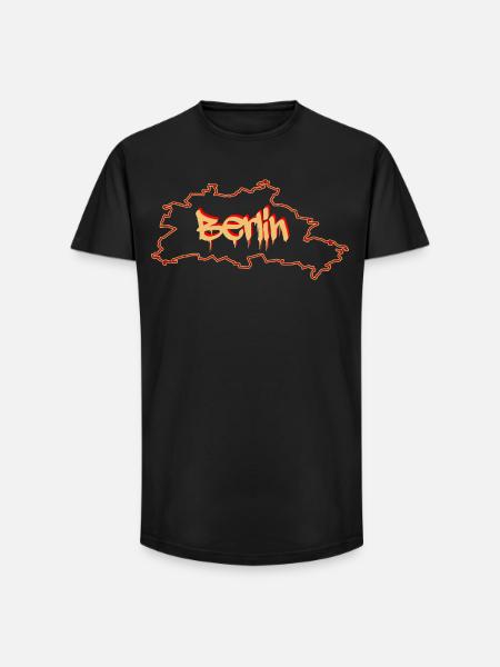Berlin da city - Long Fit Men's T-Shirt - black