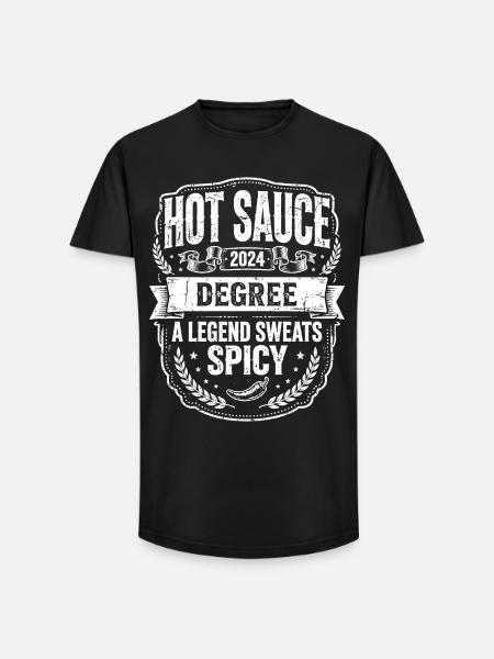 Hot Sauce Degree Spicy Legend - Long Fit Men's T-Shirt - black
