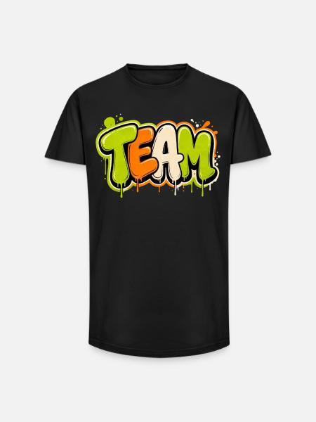 Team - Long Fit Men's T-Shirt - black
